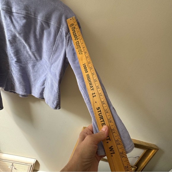 CHADWICK’S Ladies’ fitted periwinkle / lilac corduroy jean jacket, size S - Picture 5 of 7